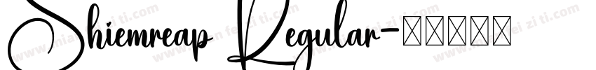 Shiemreap Regular字体转换